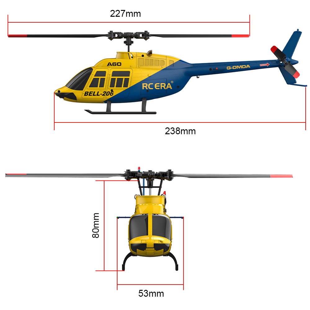 RC ERA A60 4CH helicóptero 1/4 - Rc Helicopter Gyro reseña y precio